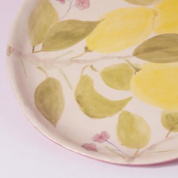 Assiette dessert Citronnier en faïence estampée, multicolore [2]