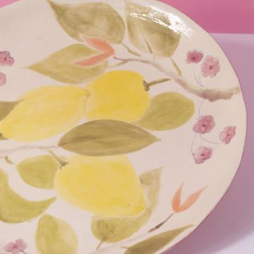Assiette dessert Citronnier en faïence estampée, multicolore [6]