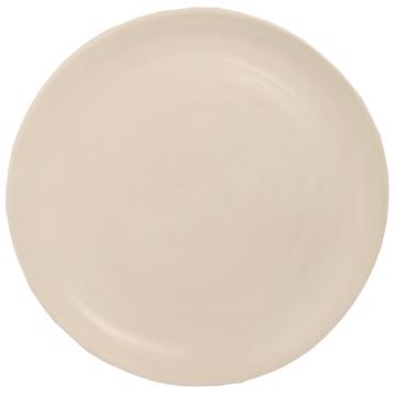 Crato Plates in turned earthenware, white, 19 cm diam.
