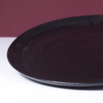 Service Crato en faïence tournée, noir, 24 cm diam. [2]