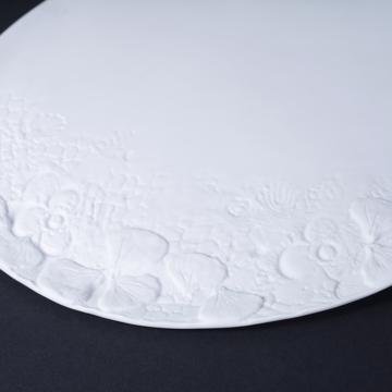 Assiettes Réminiscence de Danielle Quarante pour Siècle, blanc, métamorphose florale [2]