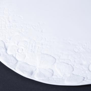 Assiettes Réminiscence de Danielle Quarante pour Siècle, blanc, métamorphose florale [5]