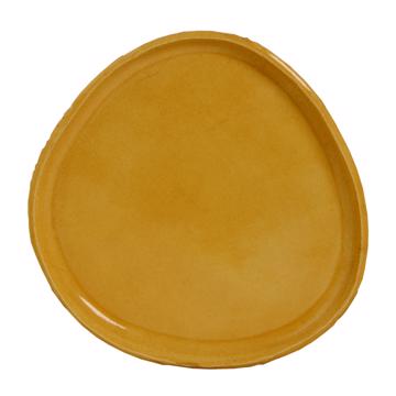 Birds brunch plate in stamped sandstone, yellow orange