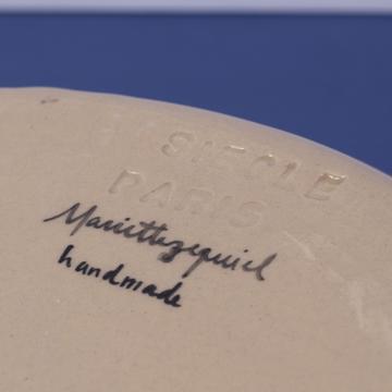Blue Forest Plate in turned Earthenware, dark blue, squirrel [4]