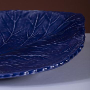 Assiette Table Hortensia en faïence, bleu foncé [2]