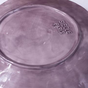 Hydrangea table plate in earthenware, purple [5]