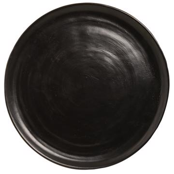 Crato Plates in turned earthenware, black, 19 cm diam. [3]