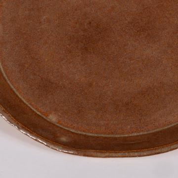 Service Oiseaux en grès estampé, marron, 21cm de diam. [2]