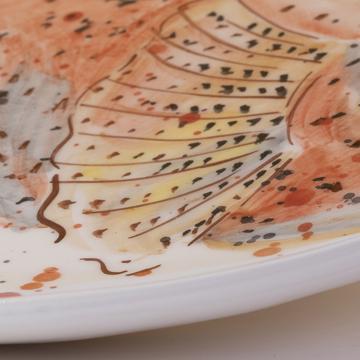 Assiette Poisson en faïence tournée, miel [4]