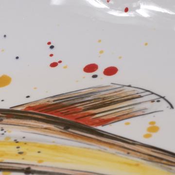 Fish Plate in turned Earthenware, orange [2]