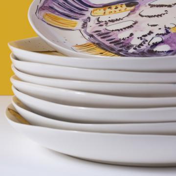 Assiette Poisson en faïence tournée, multicolore, collection complète [2]