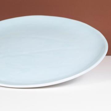 Alagoa Plates in stamped earthenware, light blue, 24 cm diam. [4]