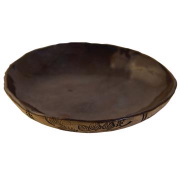 Service Oiseaux en grès estampé, bronze, assiette creuse
