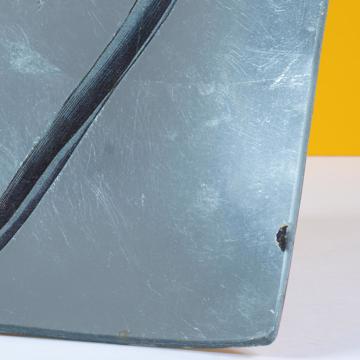 Assiette Table Jonquille en découpage sous verre, argent, jonquille 4 [3]