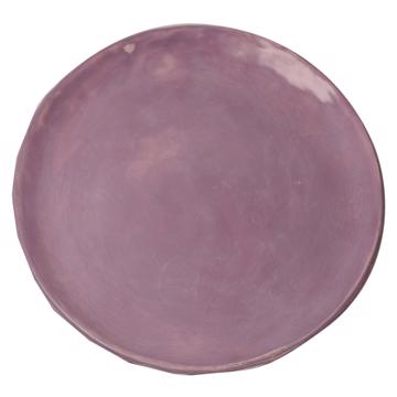 Alagoa Plates in stamped earthenware, lila, 28 cm diam. [3]
