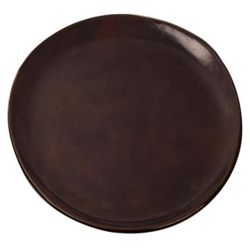 Alagoa Plates in stamped earthenware, black, 19 cm diam. [3]