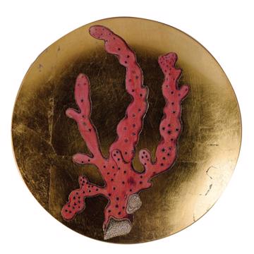 Assiettes Corail en Découpage sous verre, or, corail 1 [3]