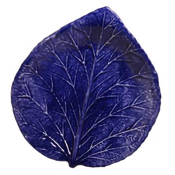 Hydrangea table plate in earthenware, dark blue [3]
