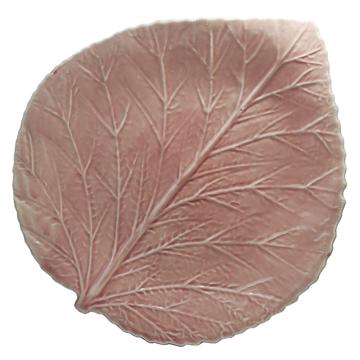 Hydrangea table plate in earthenware, light pink