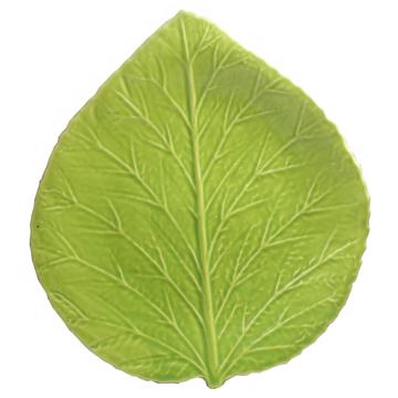 Hydrangea table plate in earthenware, apple green