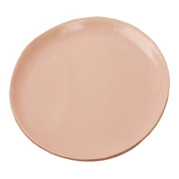 Alagoa Plates in stamped earthenware, light pink, 19 cm diam.