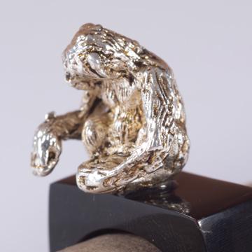 Bague Singe en Corne, argent, taille 52 [2]