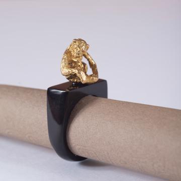 Monkey ring in horn