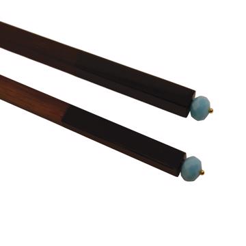 Baguettes Cristal en bois de rose, bleu ciel