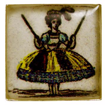 Boutons de Manchette Poupées en Découpage et résine, multicolore, poupée [2]