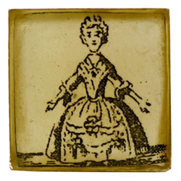 Boutons de Manchette Poupées en Découpage et résine, gris clair, poupée