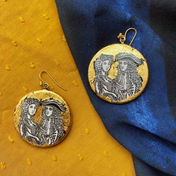 Medal Earrings, Couple design