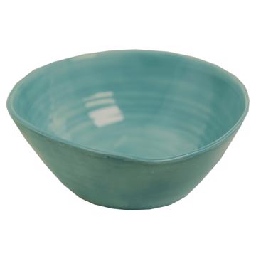 Round Bowl in earthenware, sea green, 9 cm
