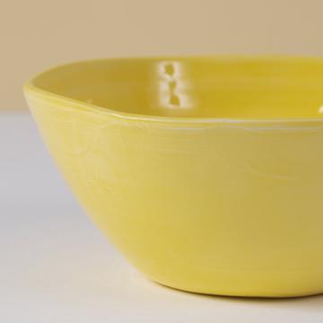 Bols ronds en faïence tournée, jaune, 9 cm  [2]