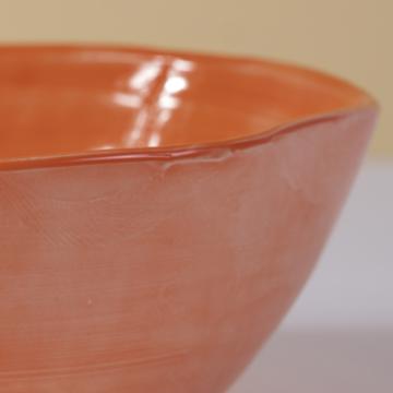 Round Bowl in earthenware, orange, 9 cm [4]
