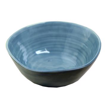 Round Bowl in earthenware, french blue, 9 cm