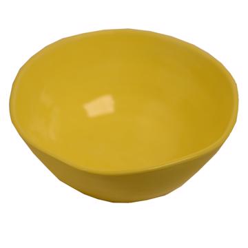Round Bowl in earthenware, yellow, 9 cm