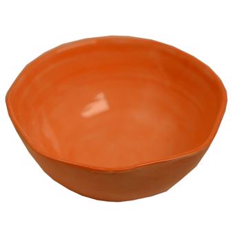 Round Bowl in earthenware, orange, 9 cm