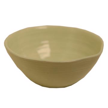 Round Bowl in earthenware, light green, 9 cm