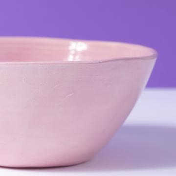 Bols ronds en faïence tournée, rose clair, 11 cm [2]