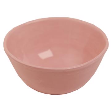 Round Bowl in earthenware, light pink, 9 cm