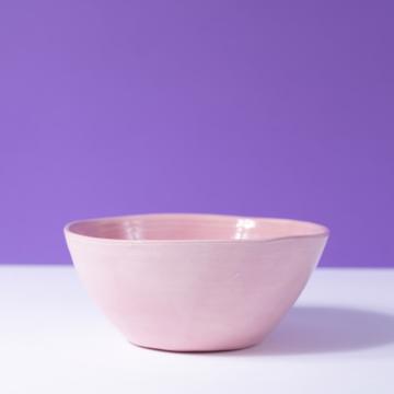 Round Bowl in earthenware, light pink, 9 cm [1]