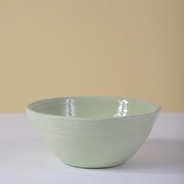 Bols ronds en faïence tournée, vert clair, 9 cm  [1]