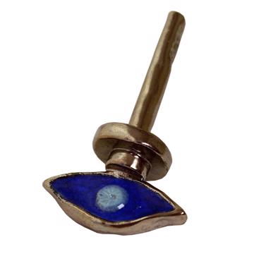 Bouchon de bouteille Oeil en Faïence, bleu foncé