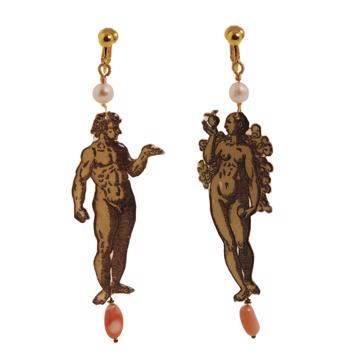 Boucles d'Oreilles Adam et Eve, gris clair, oreille non percée [3]