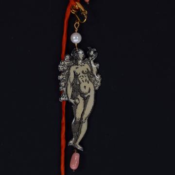 Boucles d'Oreilles Adam et Eve, gris clair, oreille non percée [2]