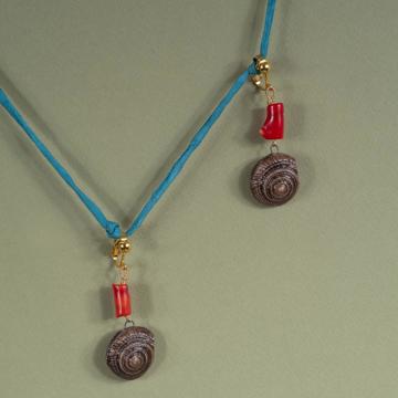 Nautilus Earrings in earthenware