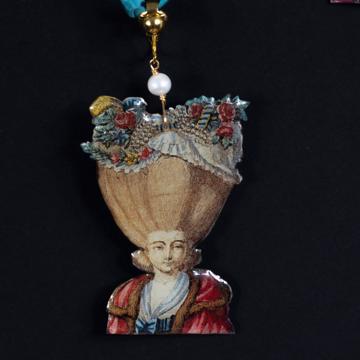 Boucles d'oreilles Marquises en découpage, multicolore, oreille non percée [2]