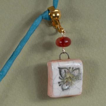 Fruit Earrings in earthenware, beige, unpierced ear [2]