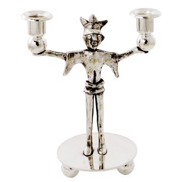 Bougeoir Roi Fou en métal argenté, argent [3]