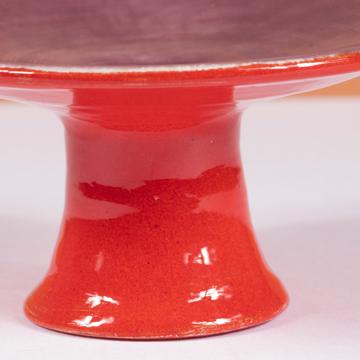 Spinning candlesticks in earthenware, red , 5,5 cm high [4]